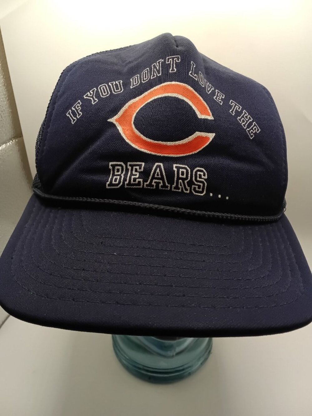 Vintage Hanes CHICAGO BEARS Hat If You Don't Love Bears NEEDS Snapback Replaced